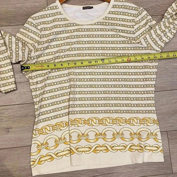 J McLaughlin Signature Catalina Cloth 3/4 Sleeve Crewneck T-shirt EUC Women's XL - Picture 7 of 10
